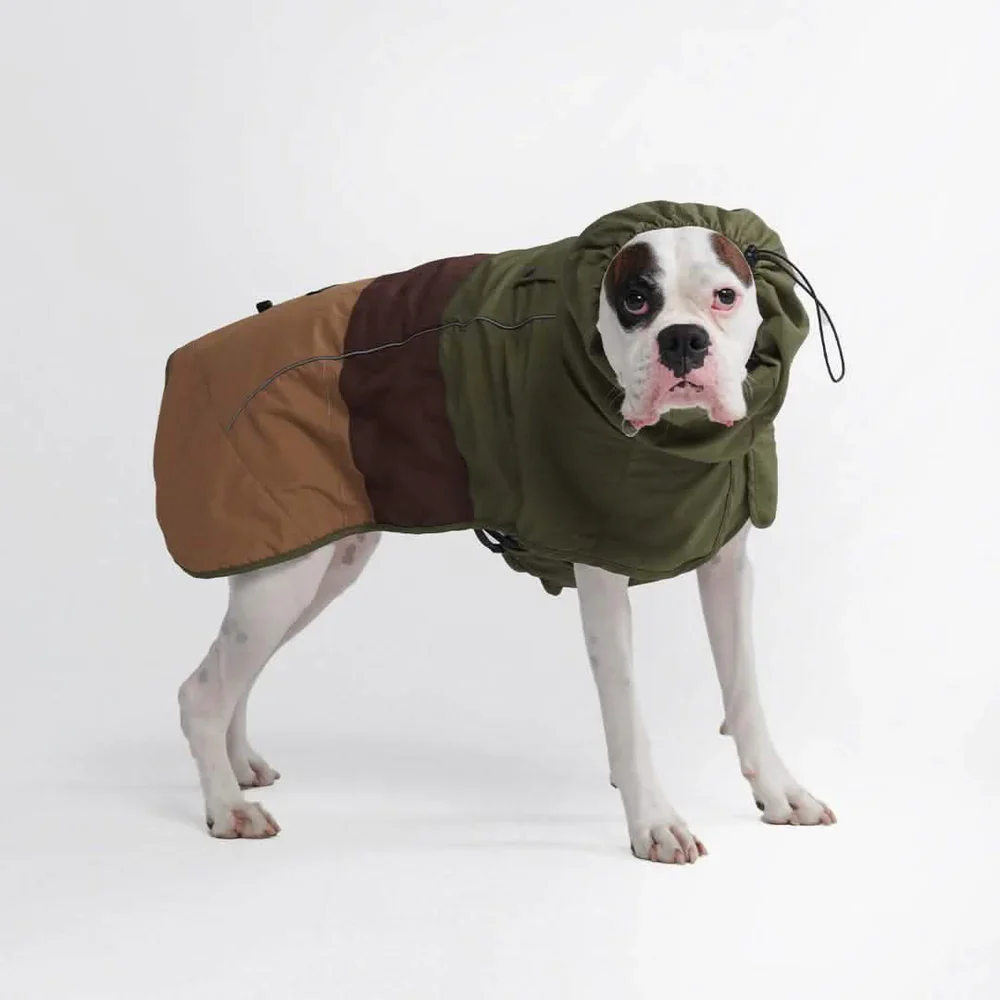 Breatheshield™ Dog Raincoat - Green Brown Tan - Image 4