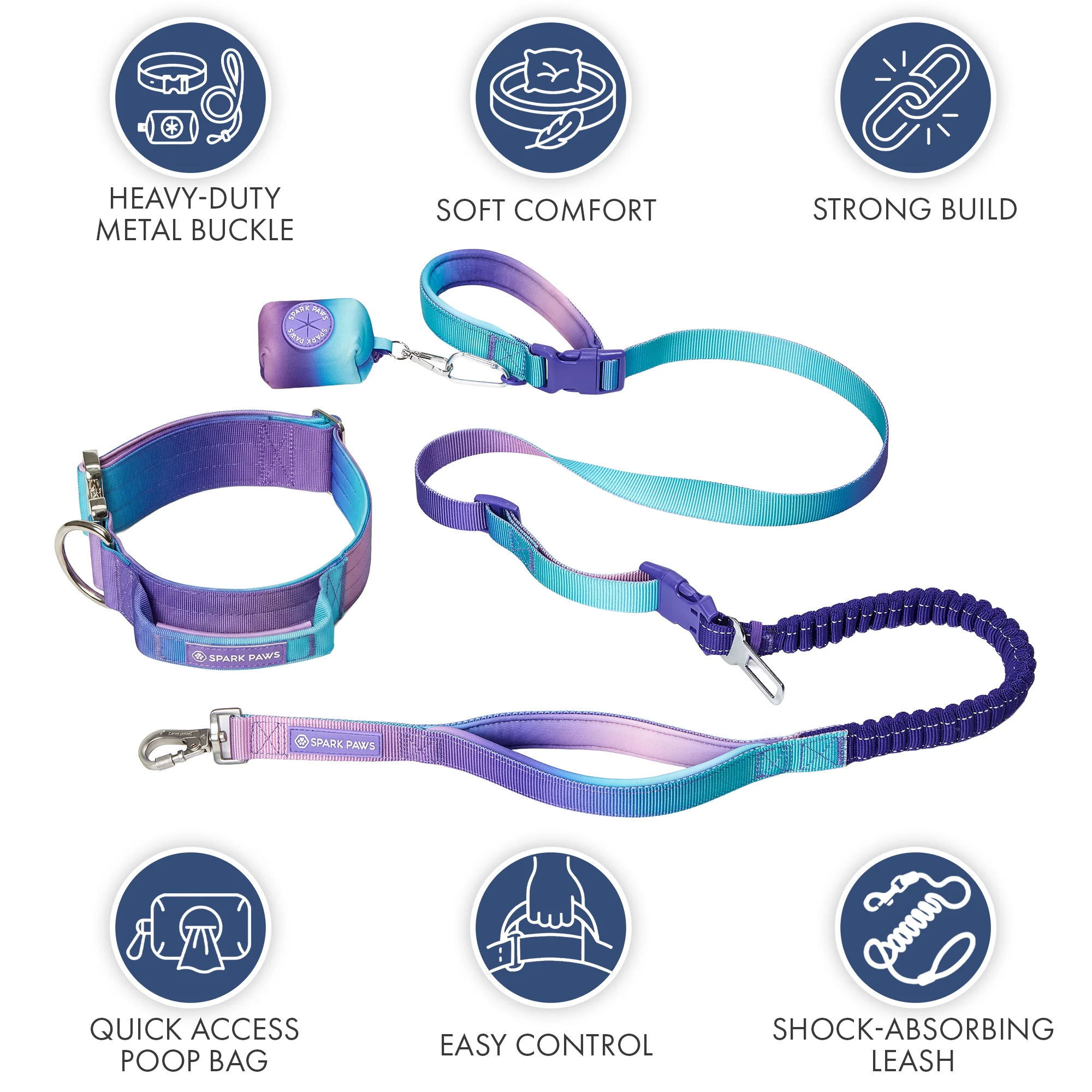 Comfort Control Collar and Multipurpose Leash Set - 90s Retro - Image 3