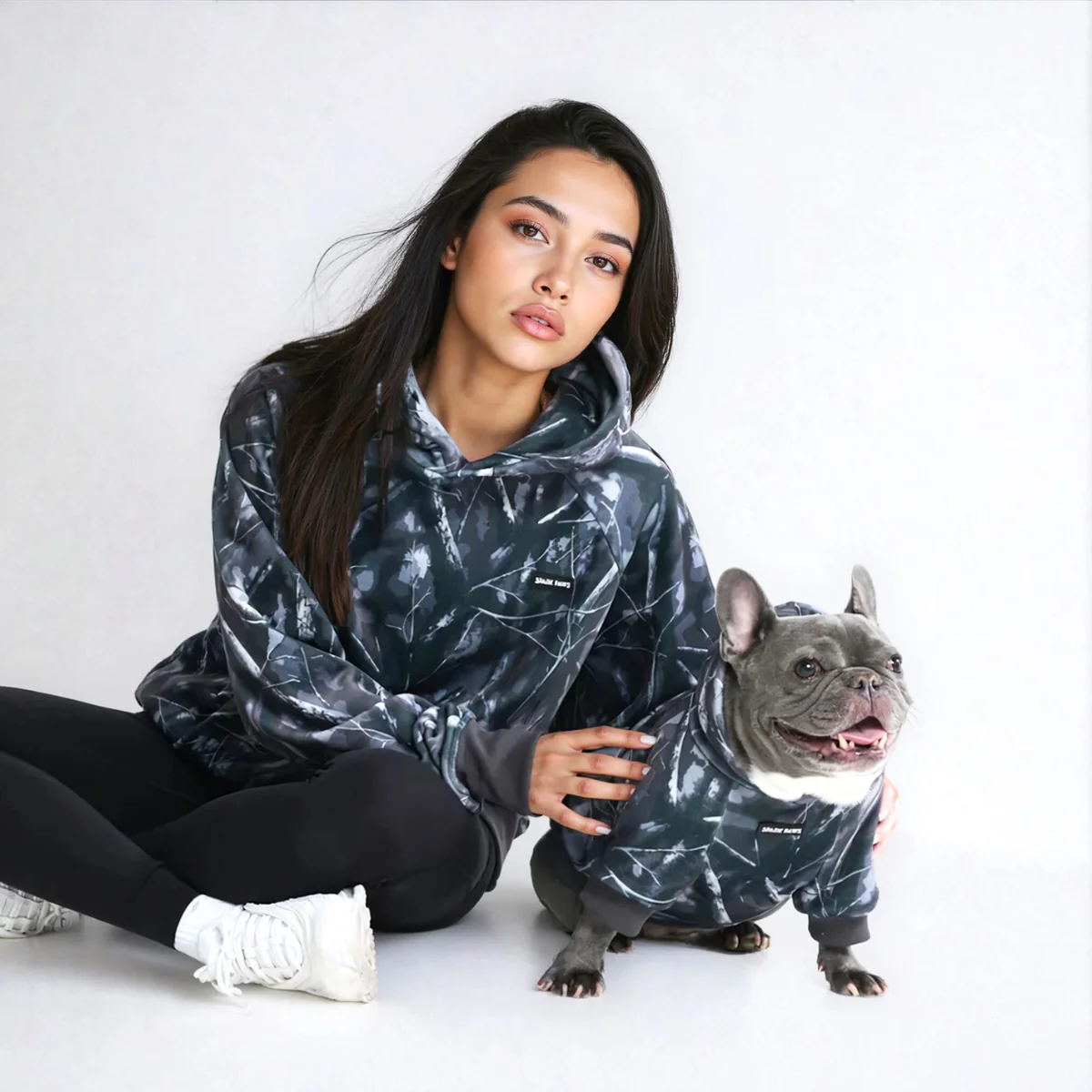 Concrete Wood Human Hoodie - Asphalt