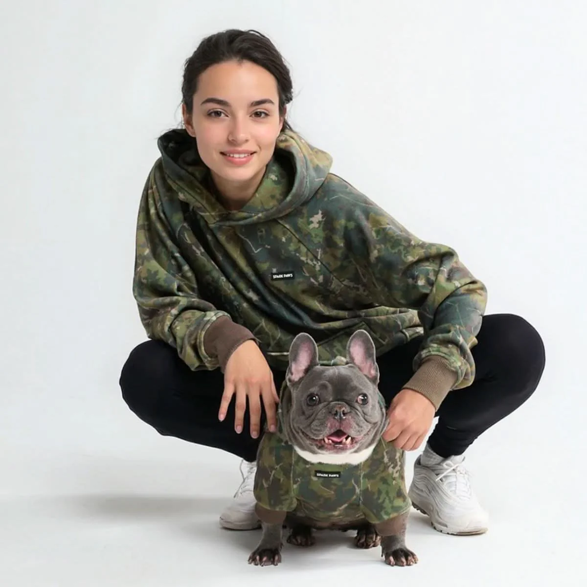 Concrete Wood Human Hoodie - Moss