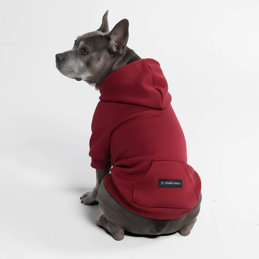 Essential Dog Hoodie - Burgundy - Image 10