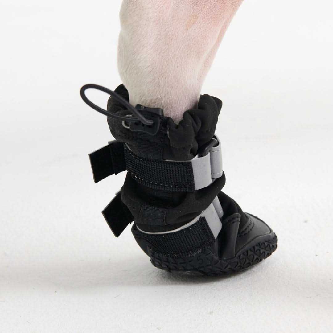 Dog Rainboots, Waterproof Dog Shoes - Black - Image 4