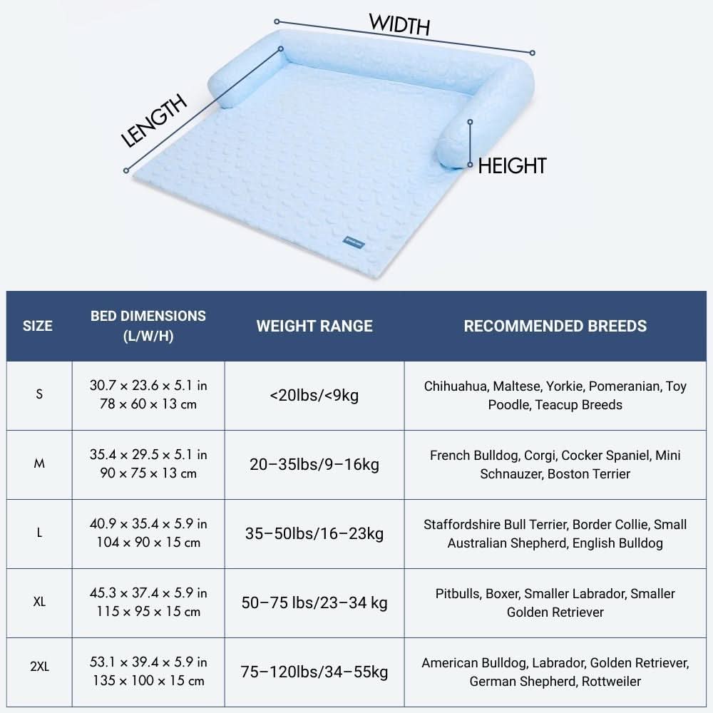 Frostcore™ Cooling Couch Cover Dog Bed - Waffle Blue - Image 9