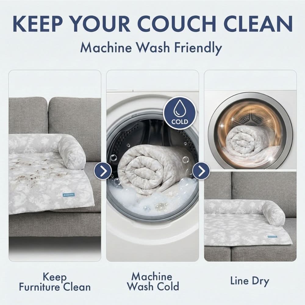 Frostcore™ Cooling Couch Cover Dog Bed - Clouds Grey - Image 10