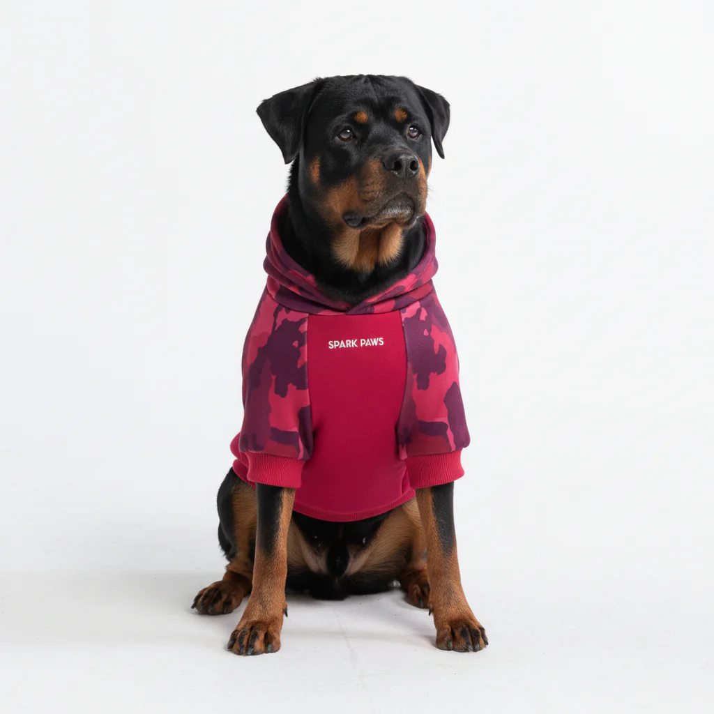 Fuchsia Camo Dog Hoodie - Image 7