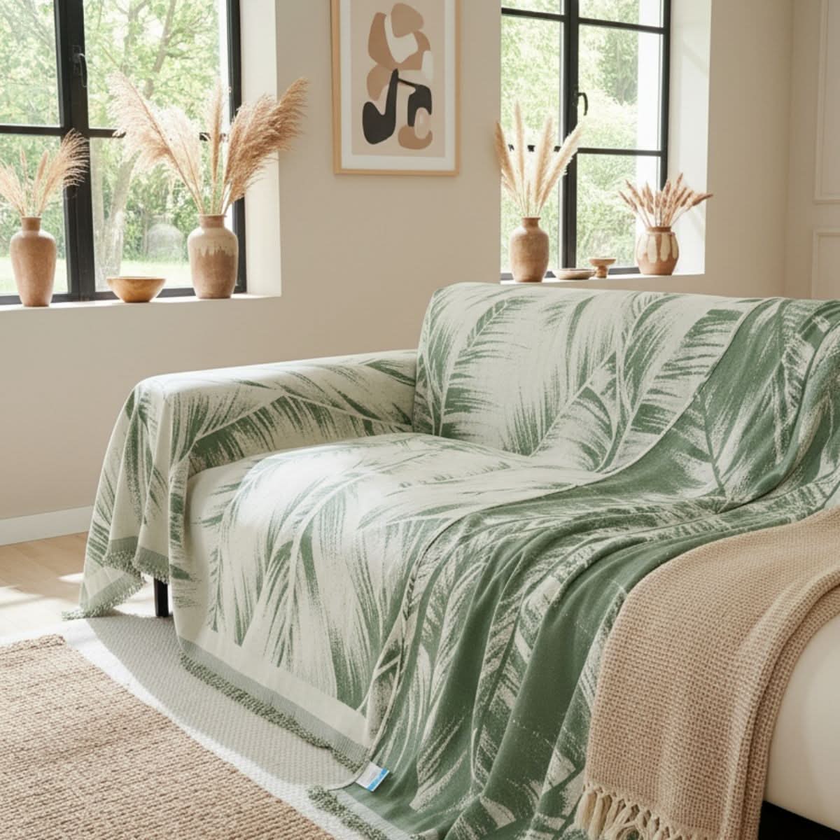 Pet Couch Cover - Leaves Green - Image 4