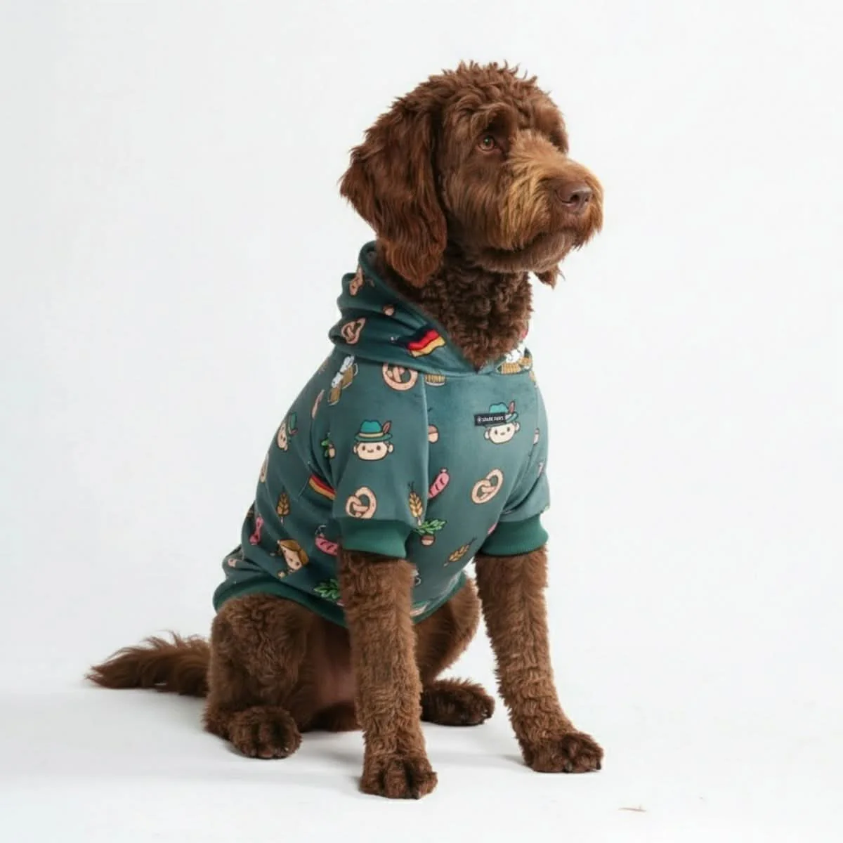 The Germany Dog Hoodie - Dark Green - Image 4