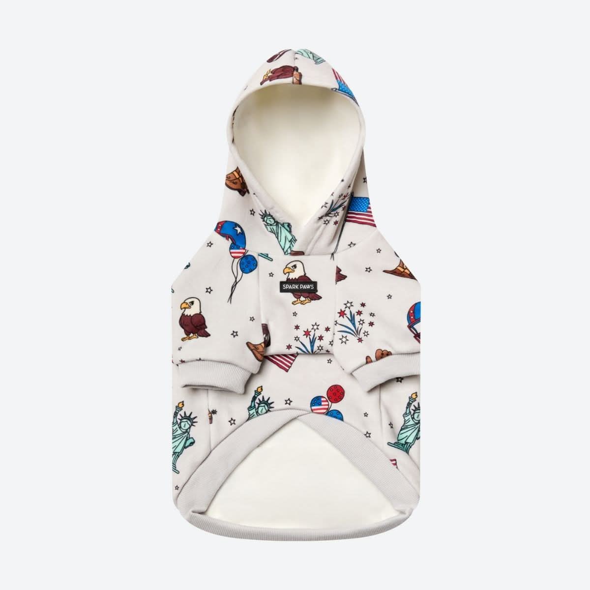 The USA Dog Hoodie - Grey - Image 5
